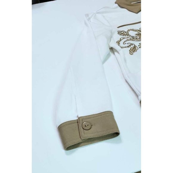 Draper's & Damon's Womens Jacket White Beige Embro - Picture 6 of 7
